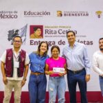Encabezó Carlos Peña Ortiz entrega de tarjetas de Becas Rita Cetina en Reynosa