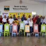 Adolescentes en conflicto con la Ley Penal elaboran y donan mobiliario de creación artística a Jardín de Niños de Güémez
