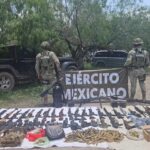 Asegura Ejército Mexicano armamento, vehículos y equipo táctico en Matamoros