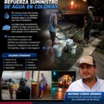 Antonio Chávez destaca acciones del Gobierno de Reynosa para atender la escasez de agua
