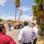 Constató Alcalde Carlos Peña Ortiz limpieza y poda en bulevar del Maestro