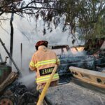 Gobierno Municipal de Reynosa atendió incendio en taller mecánico de la colonia Los Cavazos