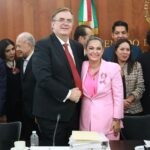 Trayectoria positiva con crecimiento económico y justicia social, señala senadora Olga Sosa en comparecencia de Marcelo Ebrard.